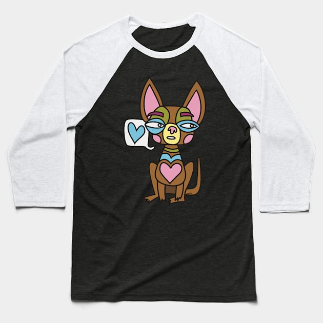 Chihuahua Lovegaroo Baseball T-Shirt by sianelliot